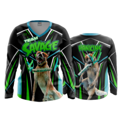 3812 WOMENS V NECK LONGSLEEVE TEAM-SAVAGE-1