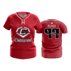 953 WOMENS 2 BUTTON SCOOP NECK CROSSFIRE-RED-SCOOP
