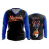 1368 WOMENS V NECK LONGSLEEVE YAQUIS-BLK-BLU-SPIRIT