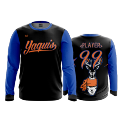 1368 MENS SPORT LONGSLEEVE YAQUIS-BLK-BLU-SPIRIT