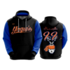 1368 UNISEX FLEECE HOODY YAQUIS-BLK-BLU-SPIRIT