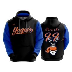 1368 UNISEX FLEECE HOODY YAQUIS-BLK-BLU-SPIRIT
