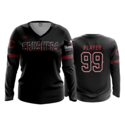 3819 WOMENS V NECK LONGSLEEVE CRUSHERS-2