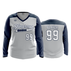 2275 WOMENS V NECK LONGSLEEVE STINGRAYS-1