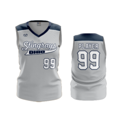 2275 WOMENS V NECK SLEEVELESS STINGRAYS-1