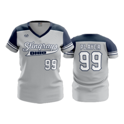 2275 WOMENS V NECK STINGRAYS-1