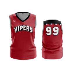 3818 WOMENS V NECK SLEEVELESS VIPERS-BASKETBALL