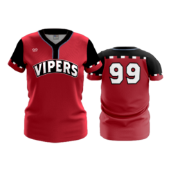 3818 WOMENS 2 BUTTON SCOOP NECK VIPERS-BASKETBALL