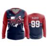3823 WOMENS V NECK LONGSLEEVE OHIO-GLORY-1