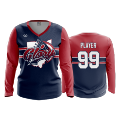 3823 WOMENS V NECK LONGSLEEVE OHIO-GLORY-1