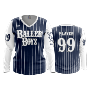 2637 WOMENS V NECK LONGSLEEVE BALLER-BOYZ-1