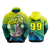 3822 UNISEX FLEECE HOODY O-SEA-D-1