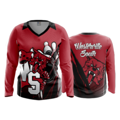 3817 WOMENS V NECK LONGSLEEVE WESTERVILLE-S-BOWLING