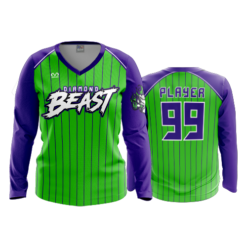 3664 WOMENS V NECK LONGSLEEVE DIAMOND-BEAST-1