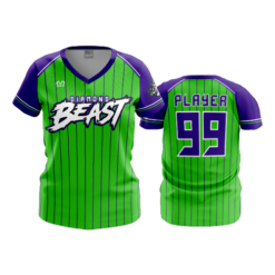 3664 WOMENS V NECK DIAMOND-BEAST-1