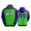 3664 UNISEX FLEECE HOODY DIAMOND-BEAST-1