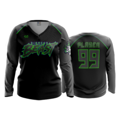 3664 WOMENS V NECK LONGSLEEVE DIAMOND-BEAST-2