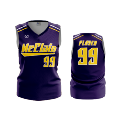3829 WOMENS V NECK SLEEVELESS MCCLAIN-TIGERS-1