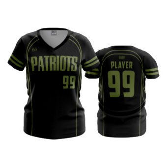 3841 WOMENS V NECK PATRIOTS-USA-FP-1