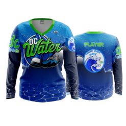 3730 WOMENS V NECK LONGSLEEVE DC-WATER