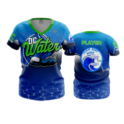 3730 WOMENS V NECK DC-WATER