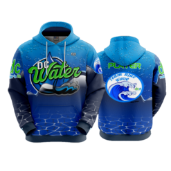 3730 UNISEX FLEECE HOODY DC-WATER