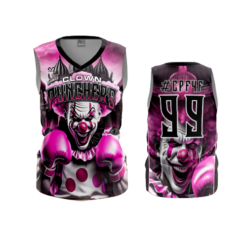 3858 WOMENS V NECK SLEEVELESS CLOWN-PUNCHERS-1