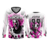 3858 WOMENS V NECK LONGSLEEVE CLOWN-PUNCHERS-2