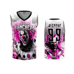 3858 WOMENS V NECK SLEEVELESS CLOWN-PUNCHERS-2