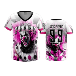 3858 WOMENS V NECK CLOWN-PUNCHERS-2