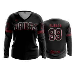 3855 WOMENS V NECK LONGSLEEVE NORTH-BAY-BULLDOGS-2