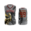 3852 WOMENS V NECK SLEEVELESS MUSTANGS-1