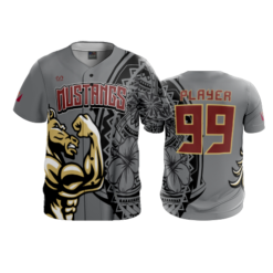 3852 MENS FULL BUTTON DOWN MUSTANGS-1