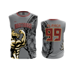 3852 MENS SPORT CREW NECK SLEEVELESS MUSTANGS-1