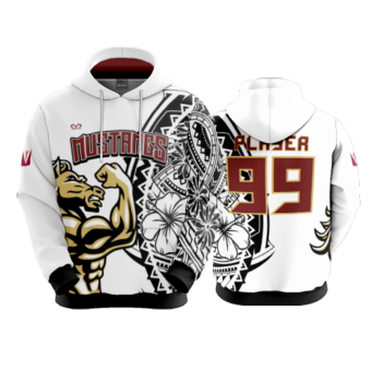 3852 UNISEX FLEECE HOODY MUSTANGS-2