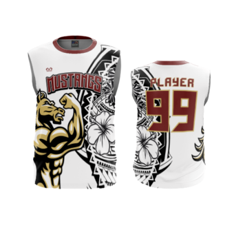 3852 MENS SPORT CREW NECK SLEEVELESS MUSTANGS-2