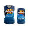 2974 WOMENS V NECK SLEEVELESS BLAZING-SUN-POOL