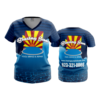 2974 WOMENS V NECK BLAZING-SUN-POOL