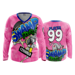 3830 WOMENS V NECK LONGSLEEVE SWAMP-DONKEYS-2