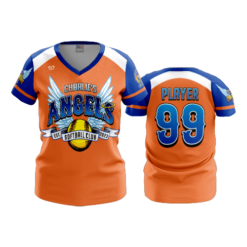 3574 WOMENS V NECK CHARLIES-ANGELS-ADDONS
