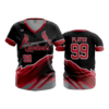 3674 WOMENS V NECK CARDINALS-RED