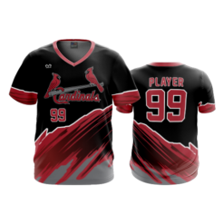 3674 MENS SPORT V NECK CARDINALS-RED