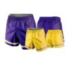 3835 UNISEX HIGH RISE BASKETBALL REVERSIBLE SHORTS LSU-BBALL