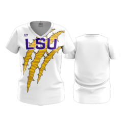 3835 WOMENS SPIRIT CREW NECK LSU-BBALL