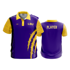 3835 MENS POLO SHIRT LSU-BBALL