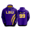 3835 UNISEX FLEECE HOODY LSU-BBALL
