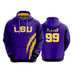 3835 UNISEX FLEECE HOODY LSU-BBALL