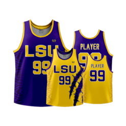 3835 MENS REVERSIBLE BASKETBALL TANK LSU-BBALL