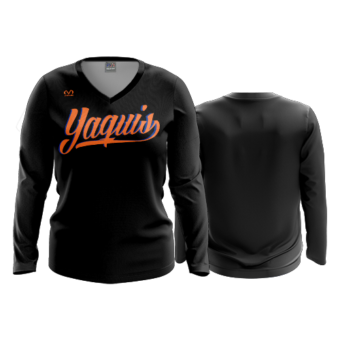 1368 WOMENS V NECK LONGSLEEVE YAQUIS-BLANK-ADDS