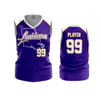 3849 WOMENS V NECK SLEEVELESS LOUISIANA-TIGERS-1